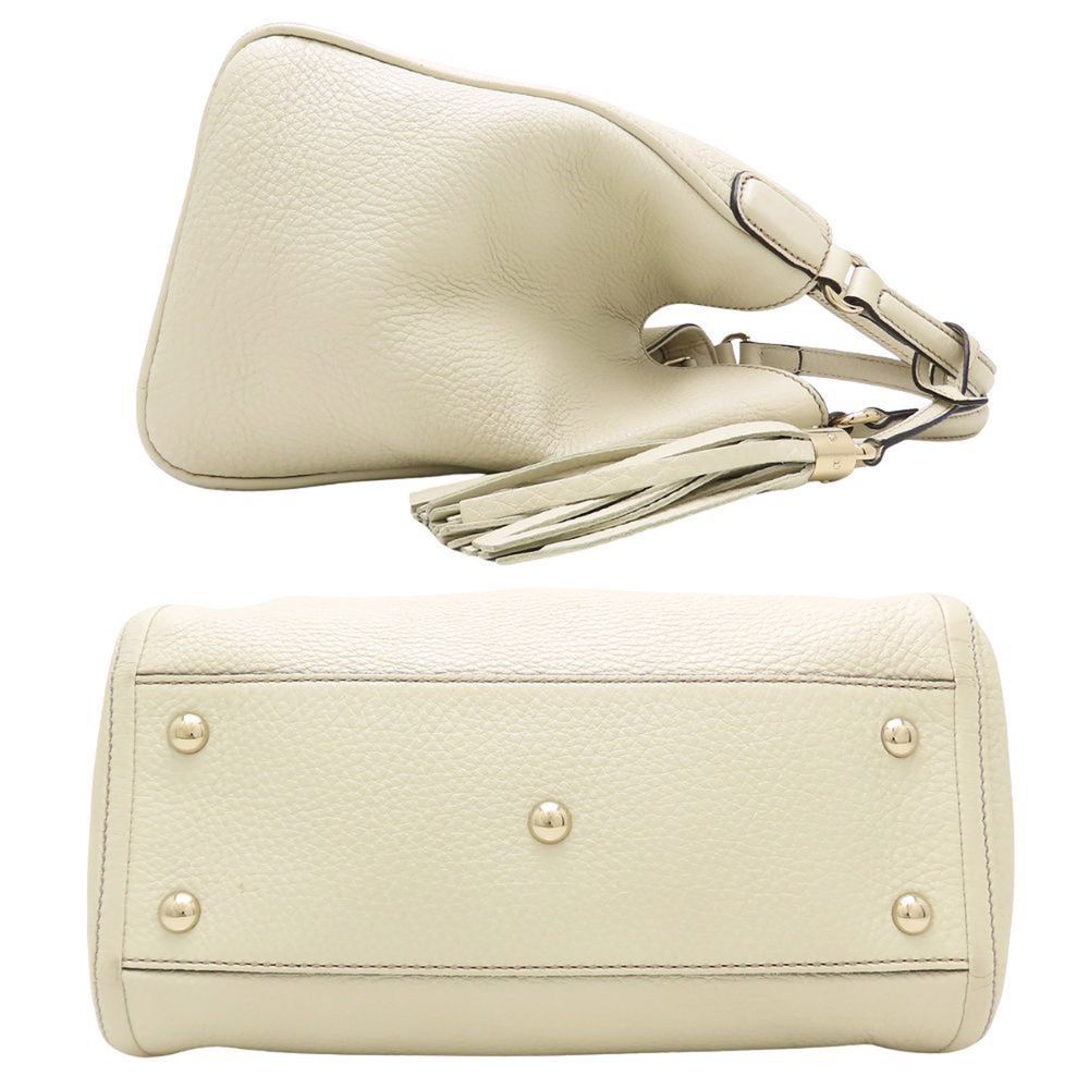GUCCI Ivory Leather Bag - Picture 2 of 10